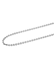 Ladies Real Solid 18K White Gold Italy Cable Link Chain Necklace 18" 8.8 Grams