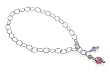 Sterling Silver Anklet Swarovski Crystal Ankle Bracelet