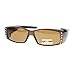 Womens Polarized Fit Over Glasses Sunglasses Rhinestones Rectangle