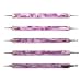Uniqstore Set of 5 Pink Design Double Ended Nail Art Dotting/ Marbleizing Tool- Best Quality at Best Price!!!!
