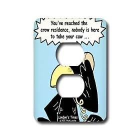 Rich Diesslins Funny Food Coffee other Digestibles - Crow Answering Machines - Light Switch Covers - 2 plug outlet cover