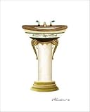 Wash Pedestal 17 Art Poster Print by Consuelo Gamboa, 4x6