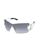 Christian Dior - Christian Dior Diorly 2 - Logoed Temple Rimless Shield Sunglasses Silver/shaded grey