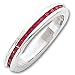 Sterling Silver 2.75mm Red Eternity Band Image