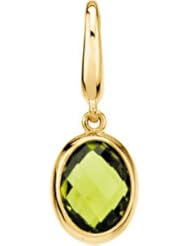 Genuine Checkerboard Peridot Charm 14K Yellow 67271