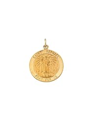 22.00 mm St. Raphael Medal in 14K Yellow Gold