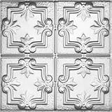 2' x 2' TIN CEILING PANEL DETAILED FLEUR-DE-LIS WITH DASH LAY IN ECONOMY TIN