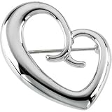 14K White Gold Mother's Love Brooch