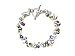 Jewelry : White, Grey and Peacock Freshwater Pearl with Amethyst and Peridot Sterling Spiral Bracelet
