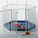 BabyDan Babyden White Playpen with Grey Playmat