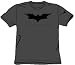 Search : Batman THE DARK KNIGHT LOGO Charcoal Gray Adult T-shirt