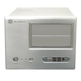 SilverStone SG01-SW Aluminum MicroATX Desktop Computer Case - Retail (Silver)