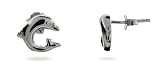 Sterling Silver Dolphin Stud Earrings