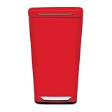 Oxo Good Grips Red Steel Rectangular Trash Can, 8-Gallon