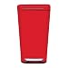 Oxo Good Grips Red Steel Rectangular Trash Can, 10-Gallon