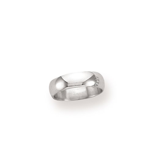 Childrens Toyshop  Jewelry : 10k White Gold 6mm Traditional Men's Wedding Band