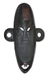 Wood mask, 'Alert Warrior' Wood mask, 'Alert Warrior'