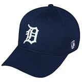 MLB ADULT Detroit TIGERS Home Blue Hat Cap Adjustable Velcro TWILL