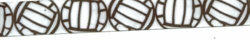 Volleyball Printed Grosgrain Ribbon - 2 Yards