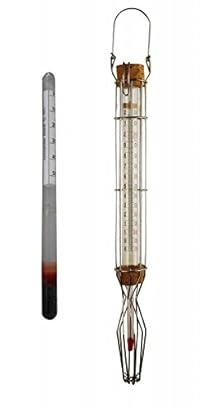 Set Zuckerthermometer Und Zuckerprober Glas Zucker Thermometer 36 Cm In Drahtfassung Und Zuckergehalt Messer In Glas Gehause Analog Quecksilberfrei Nwusbydv 85