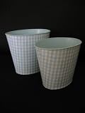 Review Gisela Graham  / Gisela Graham Blue Gingham Decorative Planter