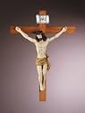 WOODEN JESUS CRUCIFIX WALL PLAQUE WOOD CROSS HANGING