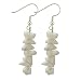 Sterling Silver Rose Quartz Stone Chip Dangle Earrings