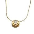 1/4Ct.T.W. Sparkling Round Cut Diamond, 14Kt. Yellow Gold, Diamond Solitaire Pendant Necklace