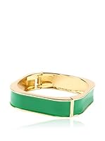 Amrita Singh Bangles Square Hinge Enamel Cuff (Verde)