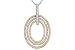 1/2 Carat Diamond 14K White, Yellow and Pink Gold Geometric Pendant w/Chain