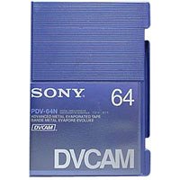 Sony PDV-64N Standard DVCAM Metal Evaporated Component Digital Video Tapes Without IC Memory Chip