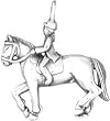 Horse And Rider Sterling Silver Charm