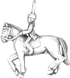 Horse And Rider Sterling Silver Charm