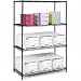 Safco 48"x24" Industrial Wire Shelving in Black