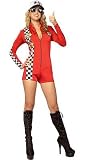 Red Racer Short Sexy Womens Costume Adult Halloween Outfit ? Small, Dress Size 4-6 SMA