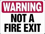 31Y1M%2BgGKvL. SL160  Exit & Entrance Projection Safety Signs,  Surface Sign, WARNING NOT A FIRE EXIT