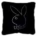 Playboy Merchandise - Black Couch Pillow (Strass Bunny) (Size: 14
