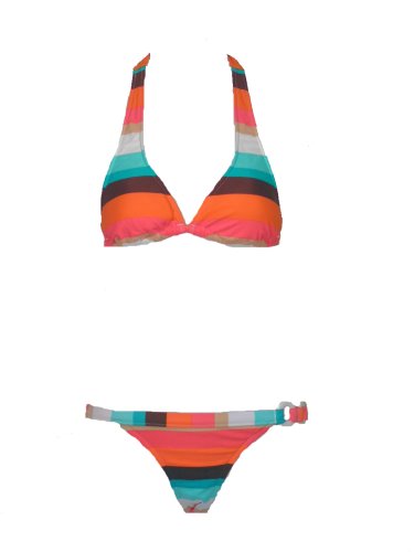 Hot Kiss Spumoni 2pc Bikini Halter Top and Brazil Bottom