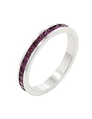 Stylish Stackables with Amethyst CZ Ring