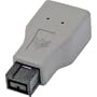 6PIN Firewire 400 1394A Female To 9PIN Firewire 800 1394B Male