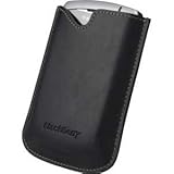 Blackberry 8350i OEM Black Leather Pocket Case with no Belt Clip