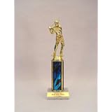 10 Inch Quick Ship Single Column Trophy: Female Golf Figure, Black Column (Includes Free... by