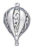 Solid Sterling Silver Hot Air Balloon Charm (2.6g)