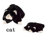 Plush Black Cat Pillow Pets Large 18″