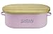 Typhoon Bread Bin With Wood Lid - Pink