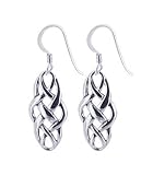 Celtic Knot Sterling Silver French Ear Wire Hook Dangle Earrings