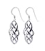 Celtic Knot Sterling Silver French Ear Wire Hook Dangle Earrings