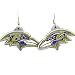 Baltimore Ravens Dangle Earrings - NFL Football Fan Shop Sports Team Merchandise