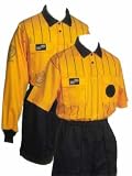 Pro CoolWick Soccer Referee Gold Stripe Shortsleeve Shirt