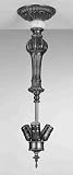 21.5 Inch Bulb Column/Onyx/Column 3 Lt Flush Lamp Bases And Fixture Hardware